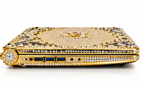 Mj’s Swarovski & Diamond Studded Laptop Side Mj’s Swarovski & Diamond Studded Laptop Side